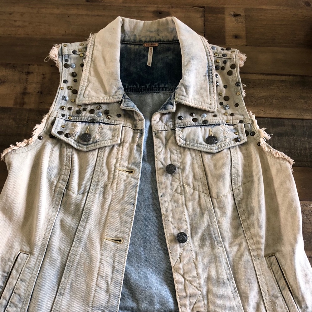 Free People denim vest